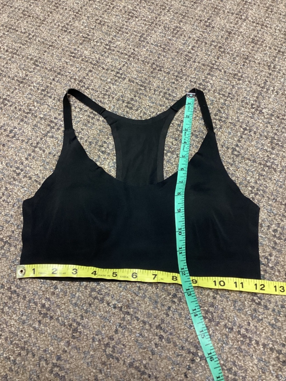 Black Seamless Racerback Bralette Size Small - Picture 2 of 5